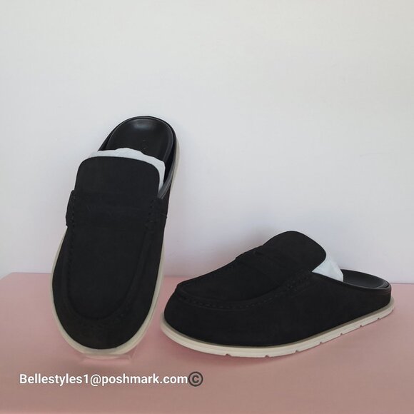 COACH Men’s Suede Loafer Mule- MEN’s US Size: 11D – Black color⭐ main image 9